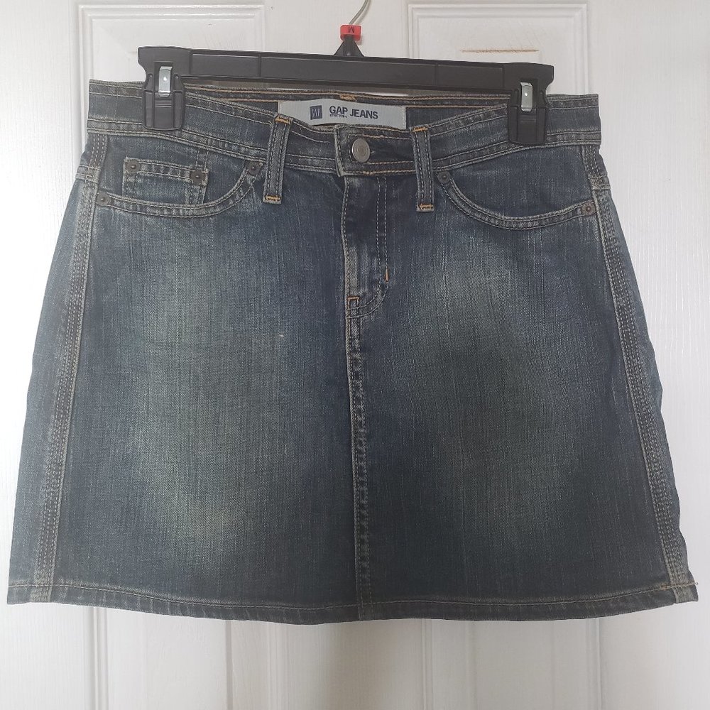 Gap Jeans Stretch Mini Jean Skirt, Size 2